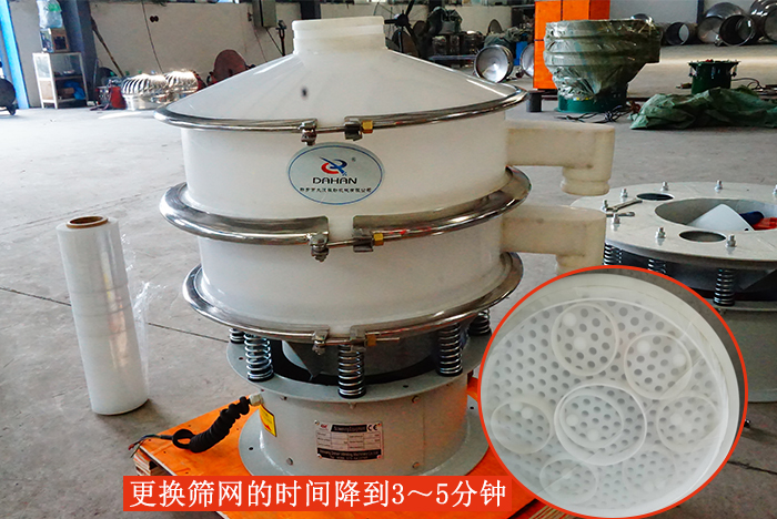 塑料振動篩篩網(wǎng)更換只需：3-5分鐘。